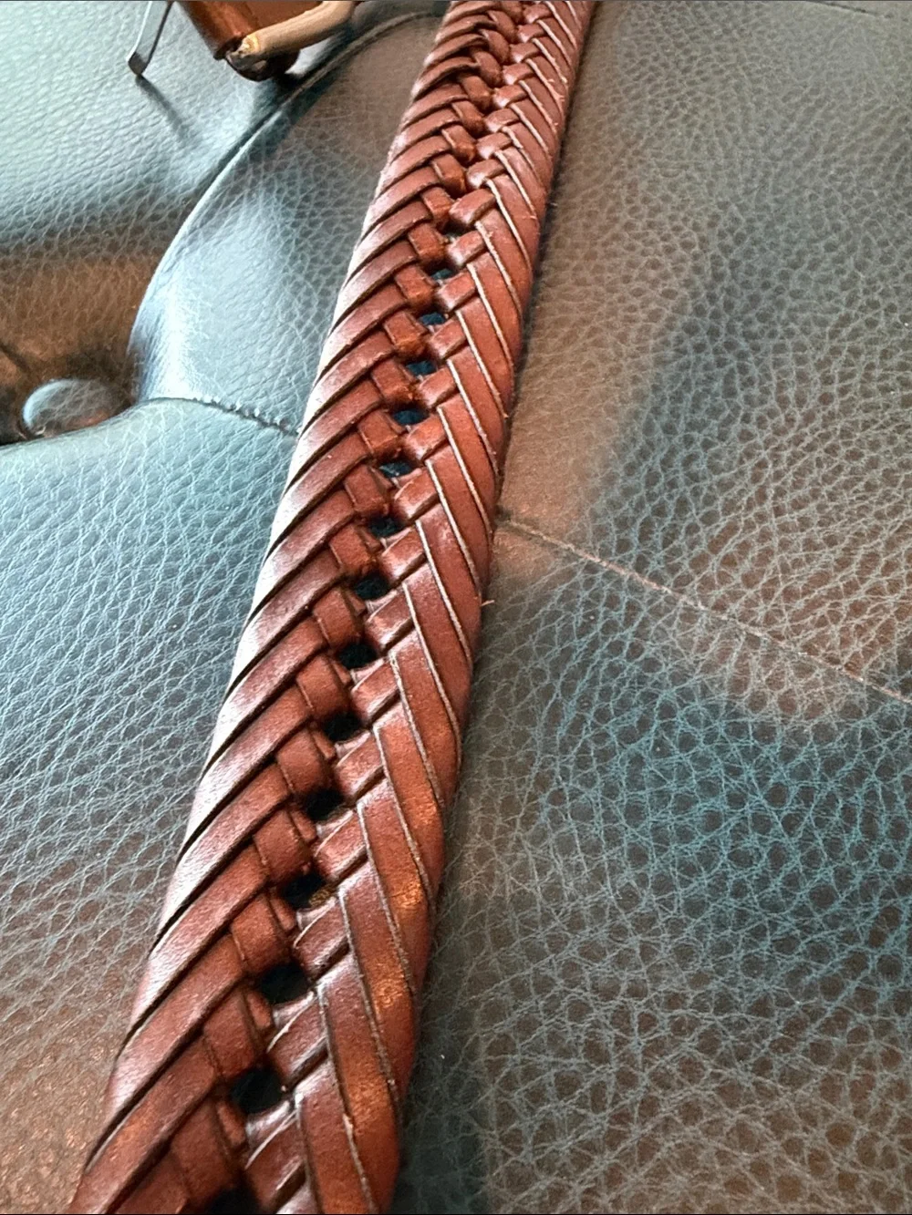 Men's Braided Leather Dress Belt - Brown